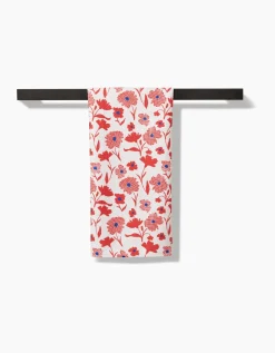 GEOMETRY Carmine Tea Towel