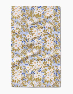 GEOMETRY Chamomile And Blue Tea Towel