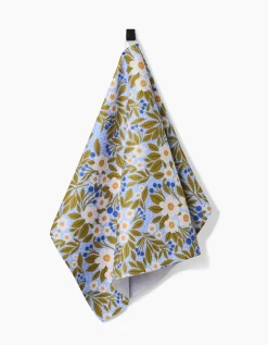 GEOMETRY Chamomile And Blue Tea Towel