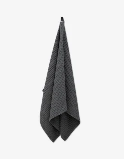 GEOMETRY Charcoal Waffle Bath Towel