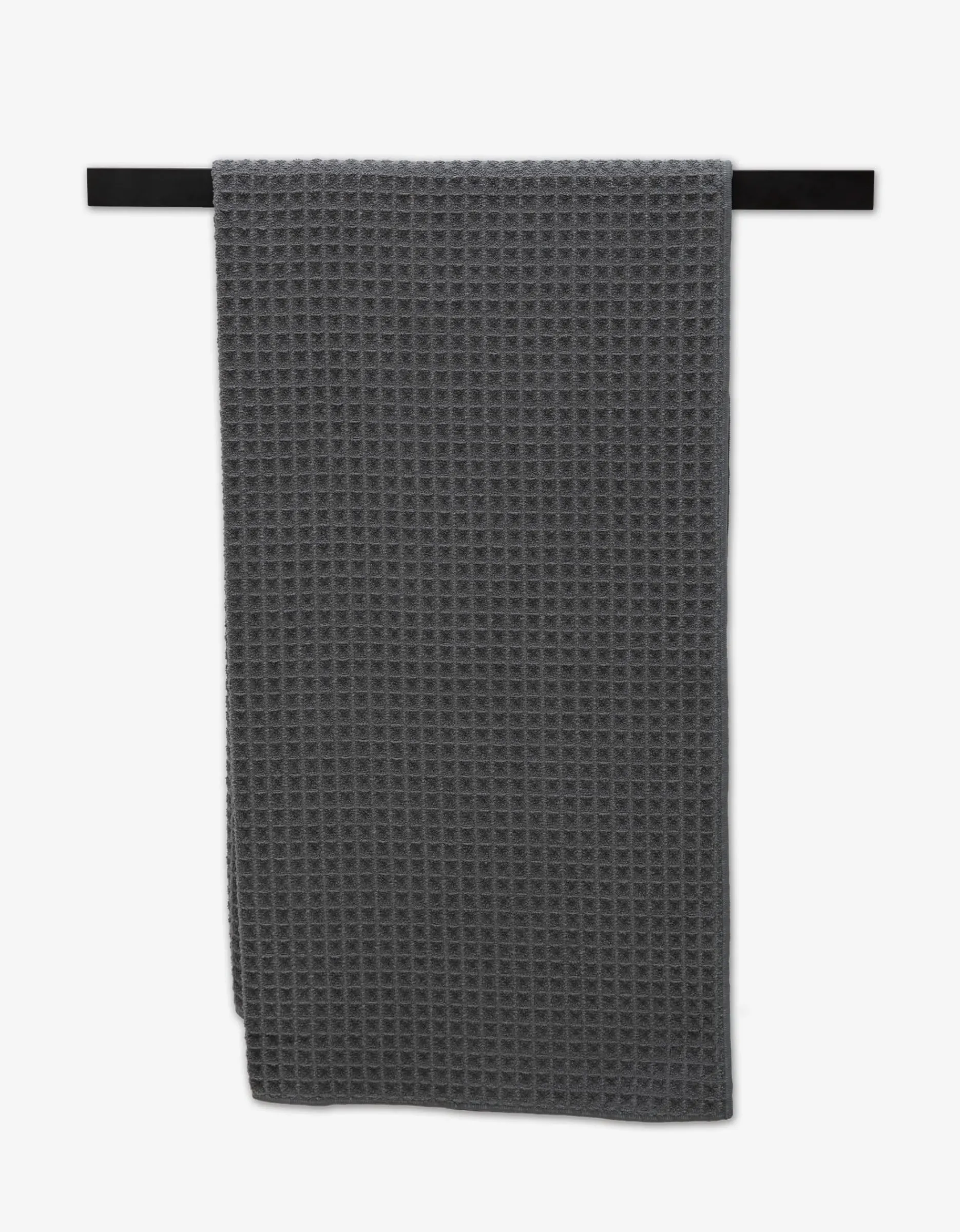 GEOMETRY Charcoal Waffle Bath Towel