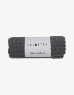 GEOMETRY Charcoal Waffle Hand Towel