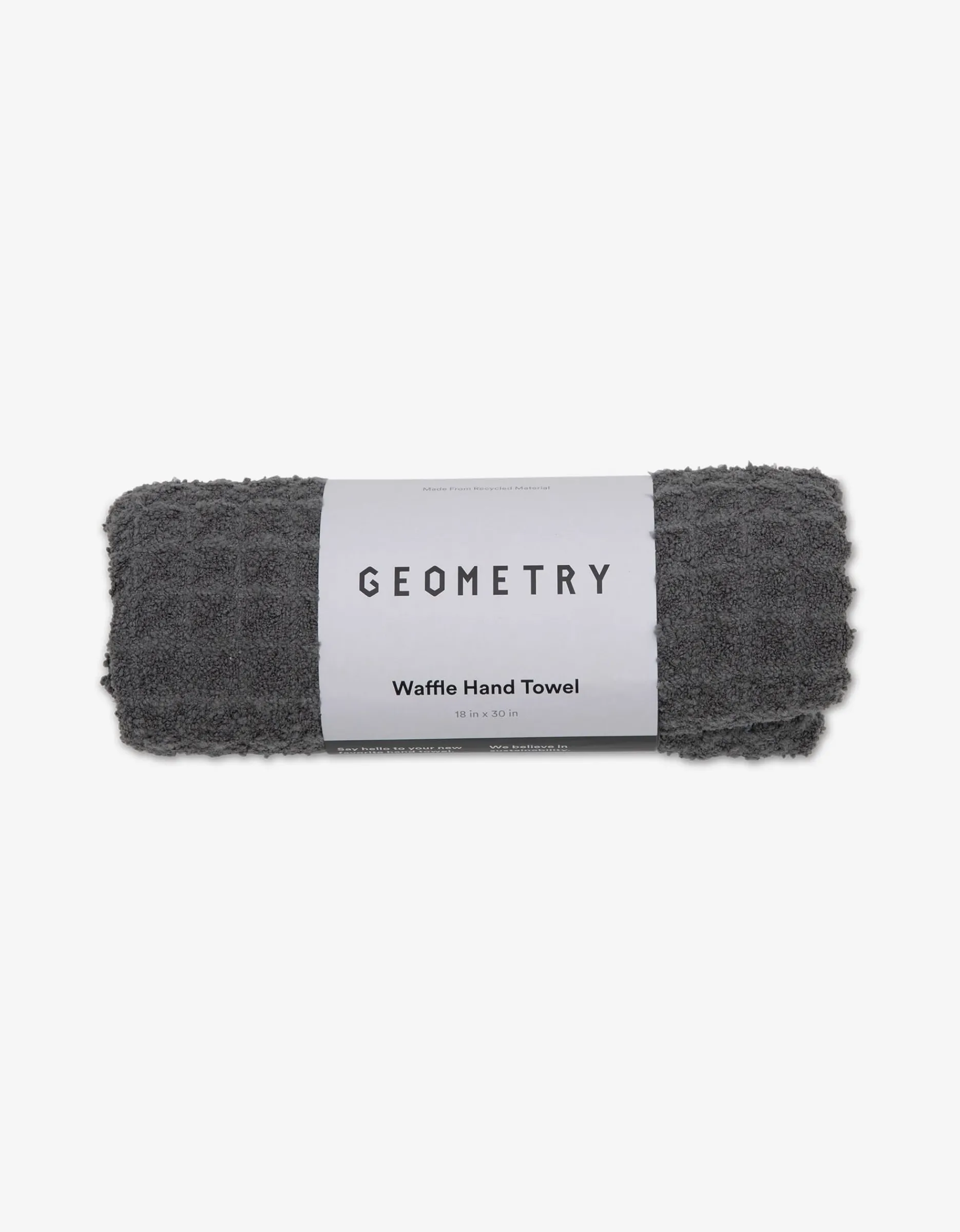 GEOMETRY Charcoal Waffle Hand Towel