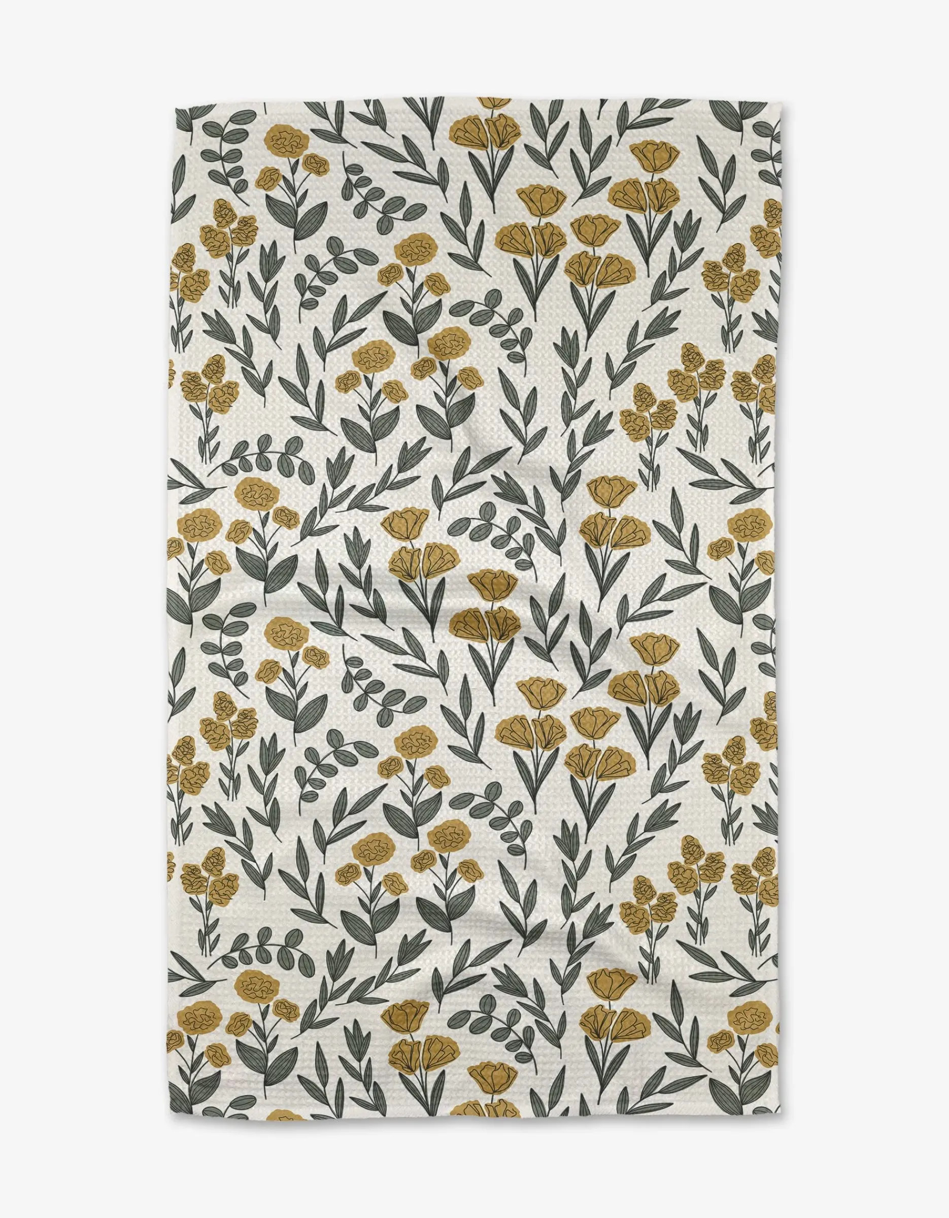 GEOMETRY Charolette Yellow Tea Towel