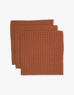 GEOMETRY Clay Waffle Washcloth Set