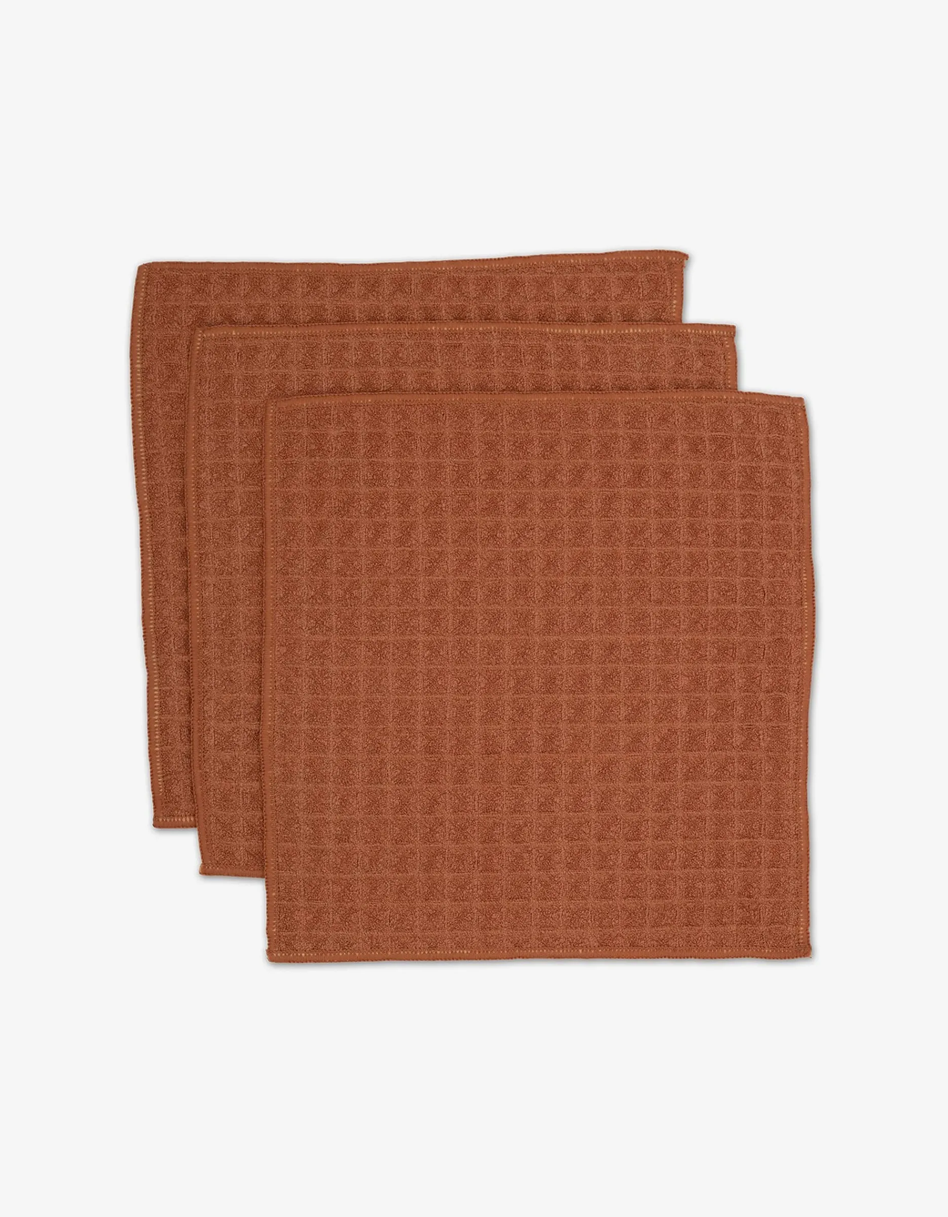 GEOMETRY Clay Waffle Washcloth Set