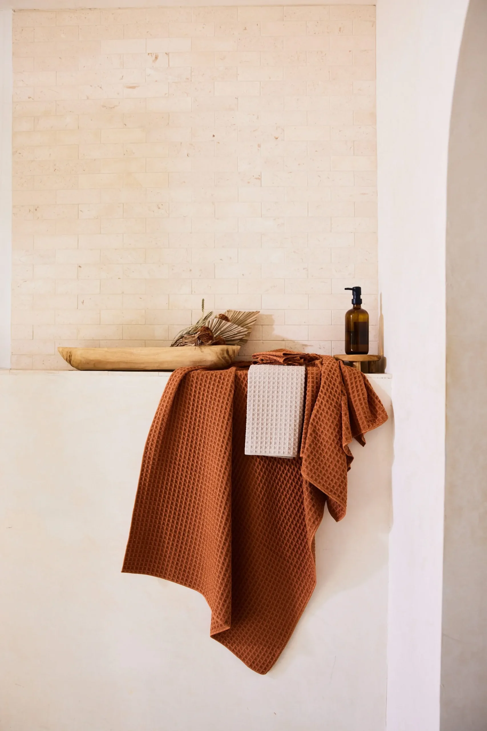 GEOMETRY Clay Waffle Washcloth Set