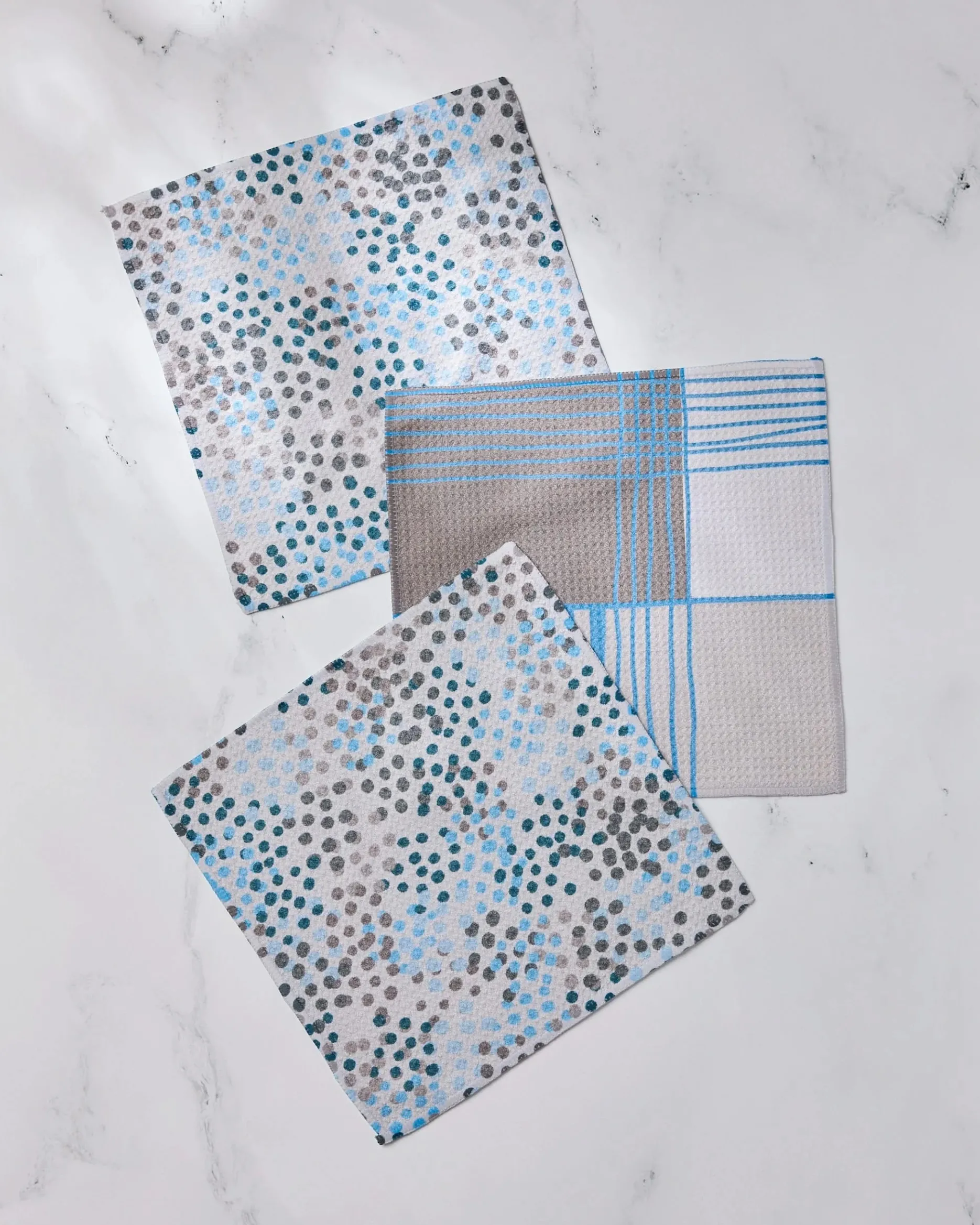 GEOMETRY Cool Blocks and Dots Dishcloth Set