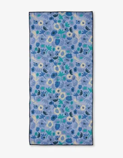 GEOMETRY Cool Blooms Beach Towel