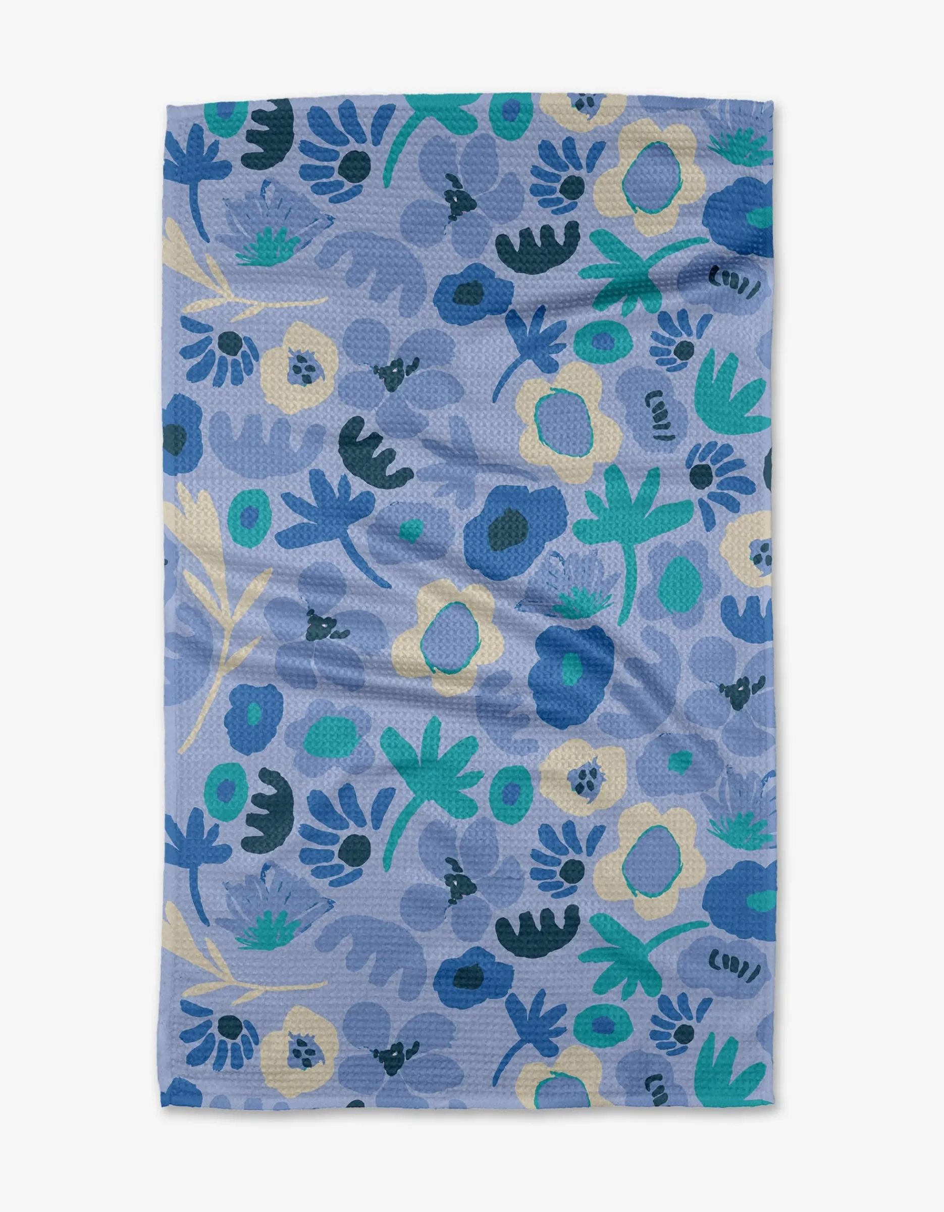 GEOMETRY Cool Blooms Tea Towel