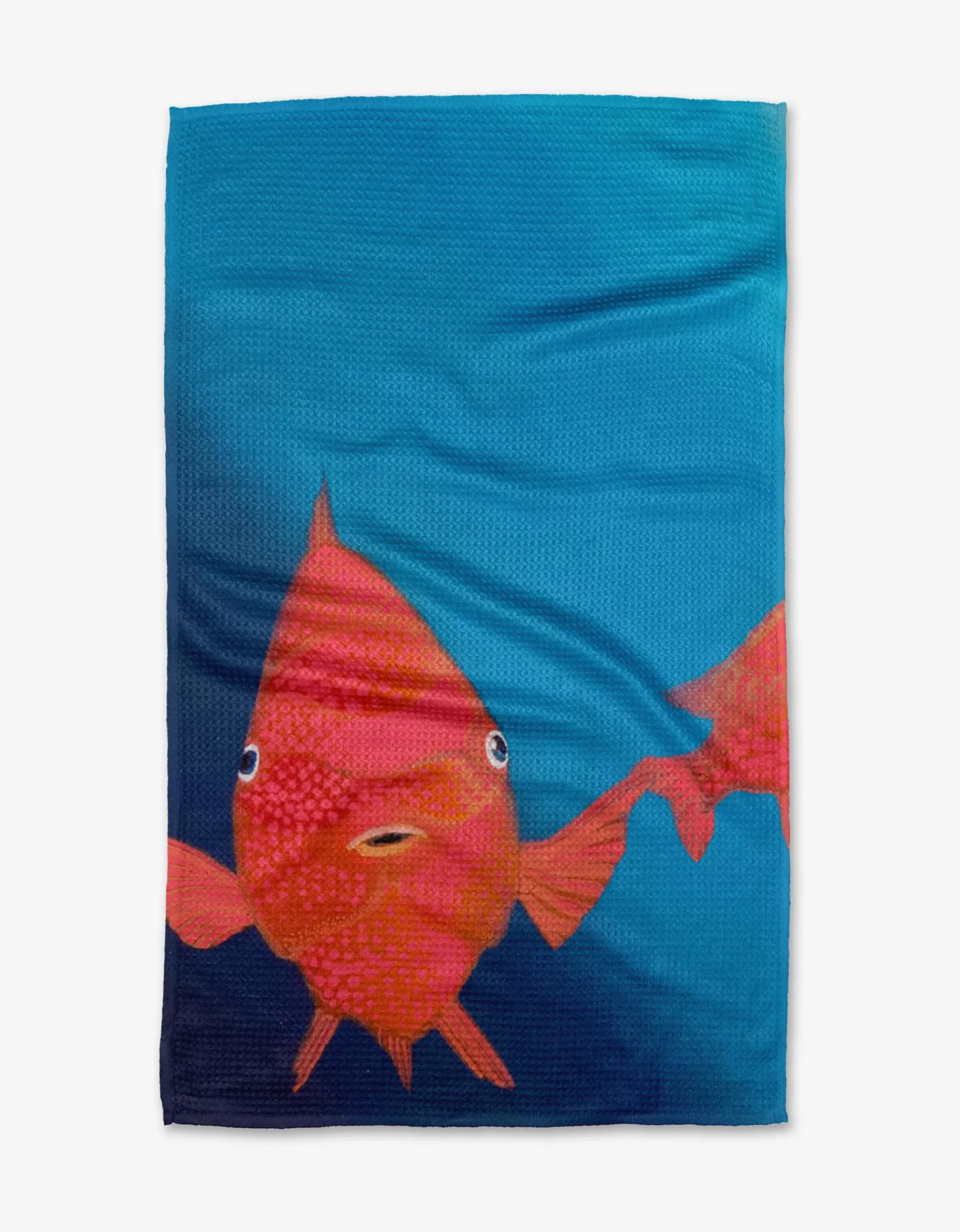 GEOMETRY Coral Glow Tea Towel