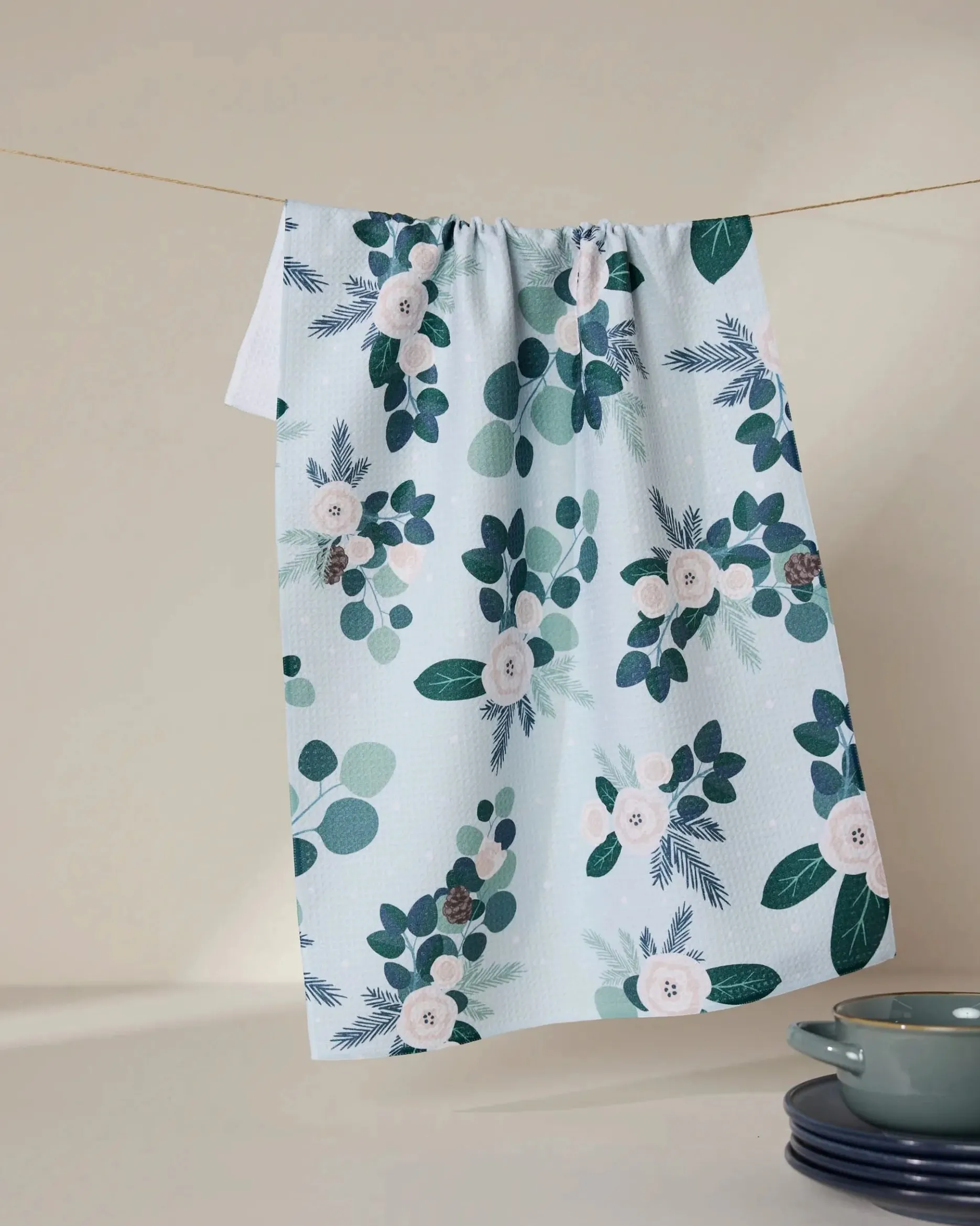 GEOMETRY Country Winter Tea Towel