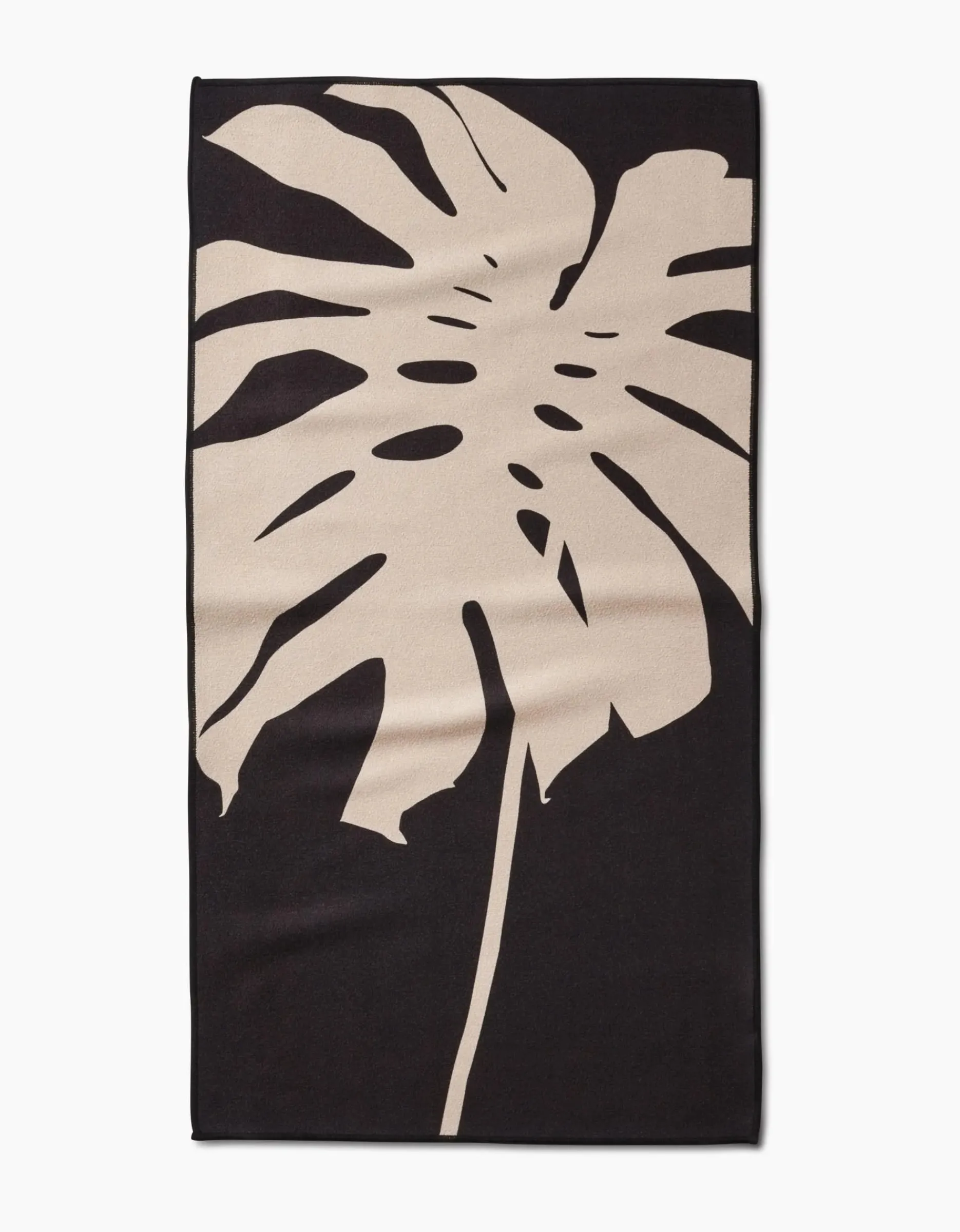 GEOMETRY Cream Monstera Fitness Towel