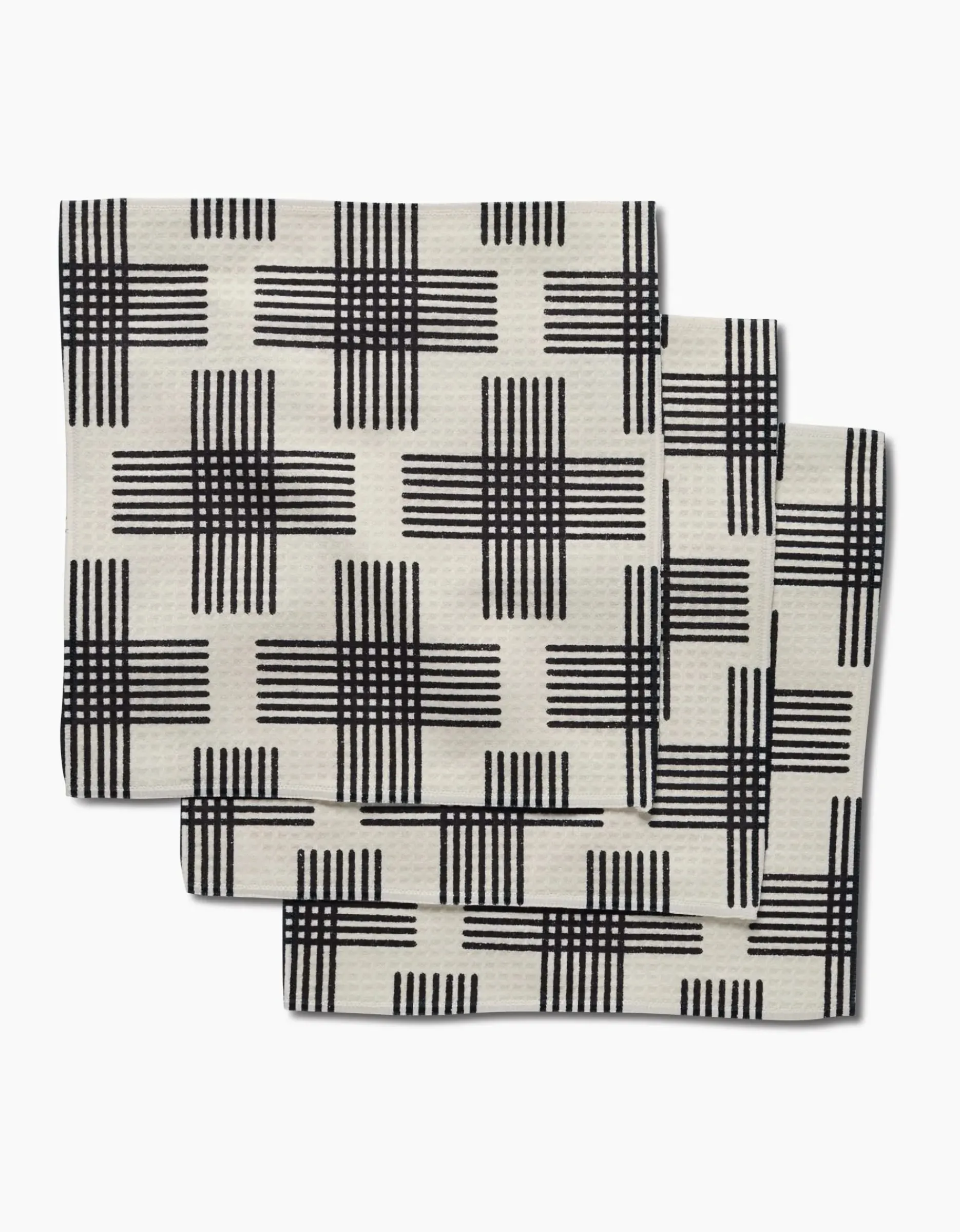 GEOMETRY Cross Hatch Luxe Washcloth Set