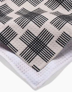 GEOMETRY Cross Hatch Tea Towel