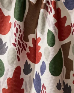 GEOMETRY Cut Paper Leaves Cream Tea Towel