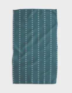 GEOMETRY Dashing - Emerald Tea Towel