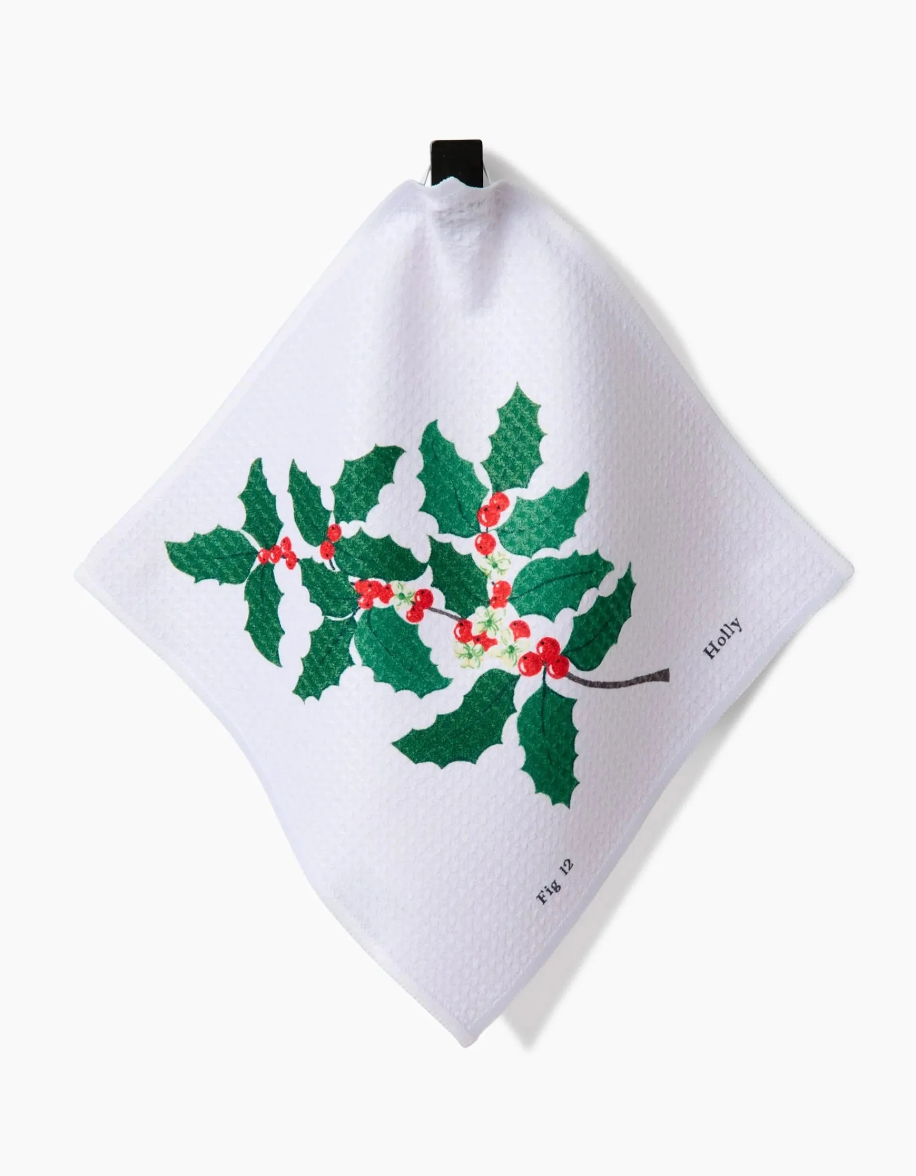 GEOMETRY December Holly Dishcloth Set