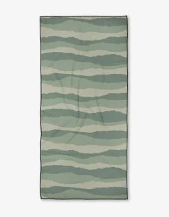 GEOMETRY Distant Landscape Beach Towel