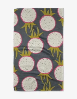 GEOMETRY Dragon Fruit Frolic Tea Towel
