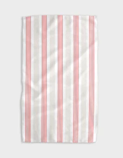 GEOMETRY Earn Your Stripes - Candy Apple Tea Towel