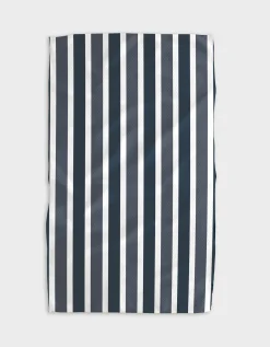 GEOMETRY Earn Your Stripes - Navy Tea Towel
