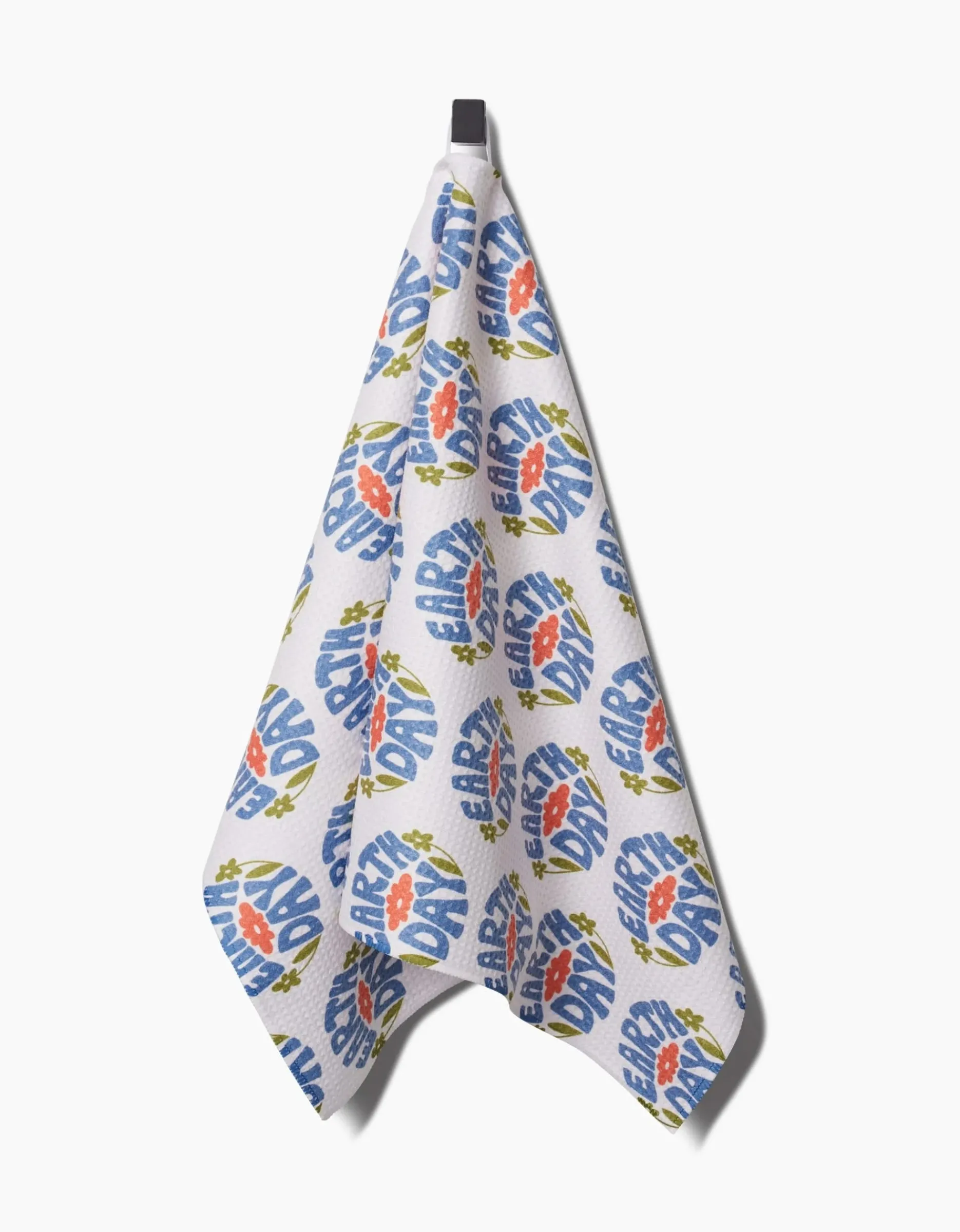 GEOMETRY Earth Day Stamp Tea Towel