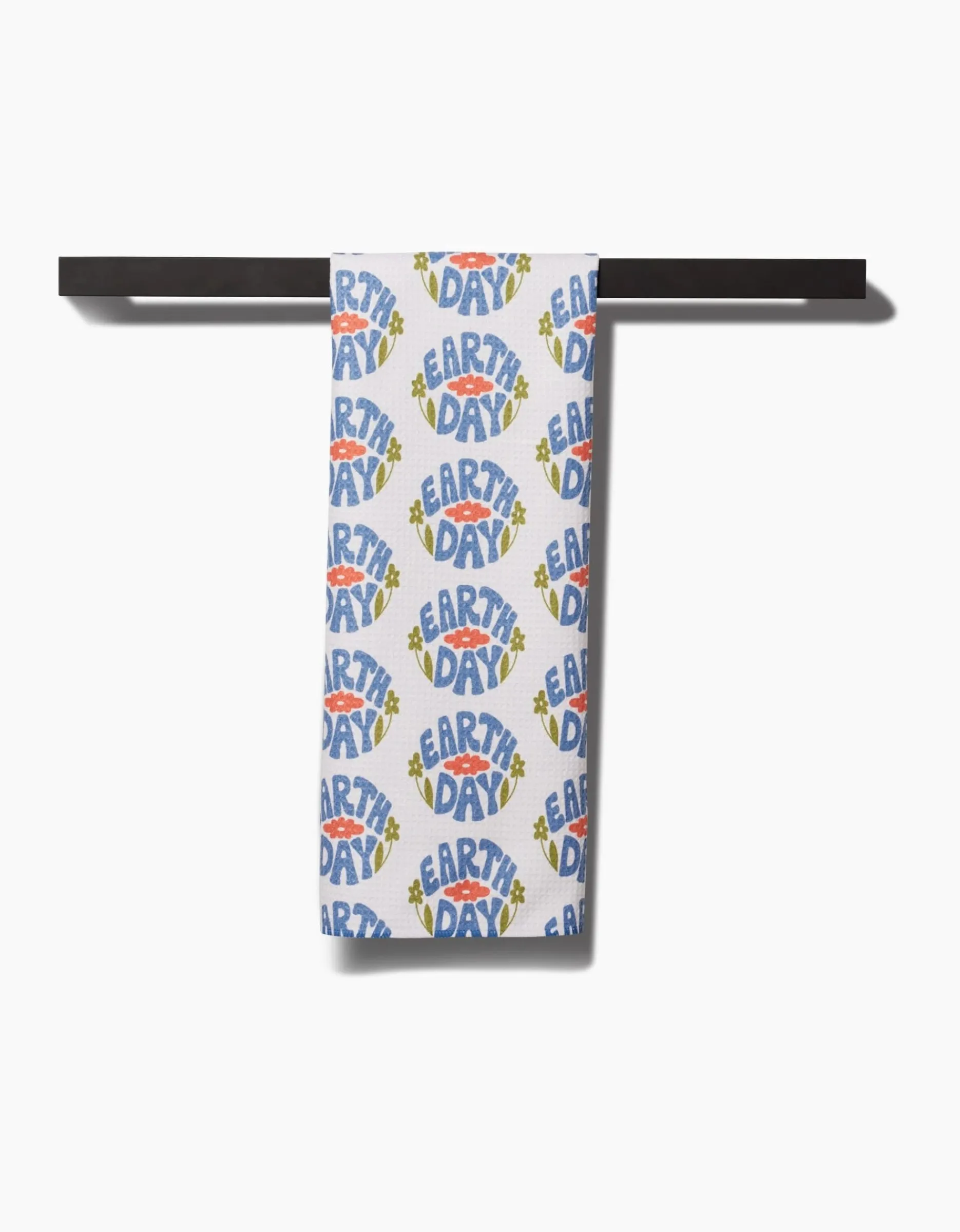 GEOMETRY Earth Day Stamp Tea Towel