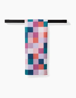GEOMETRY Fall Checkers Tea Towel