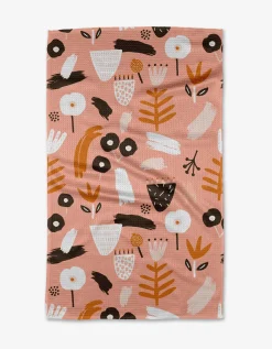 GEOMETRY Fall Flowerbed Tea Towel