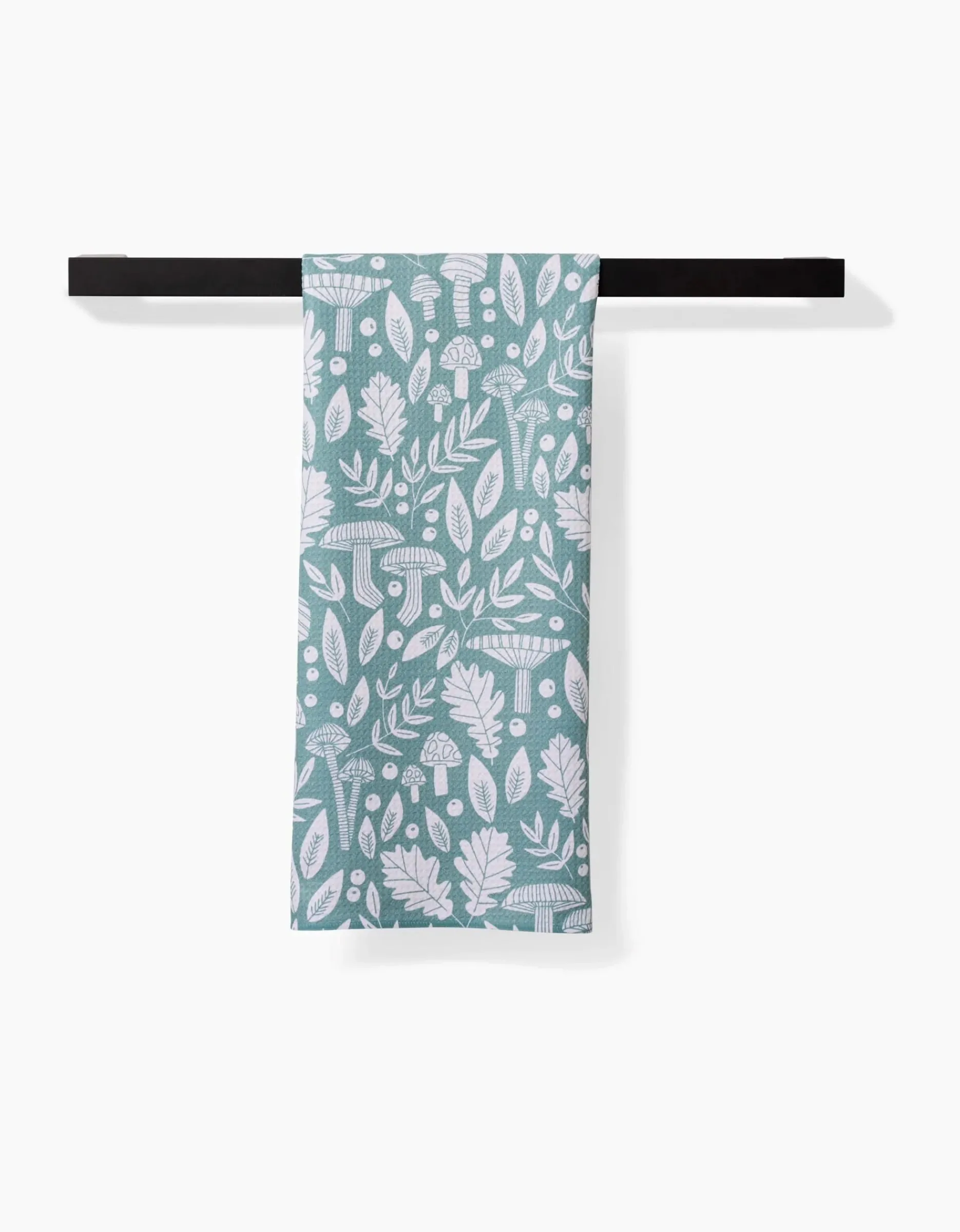GEOMETRY Fall Mushrooms And Leaves Tea Towel