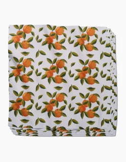 GEOMETRY Fallbrook Oranges Dinner Napkin Set