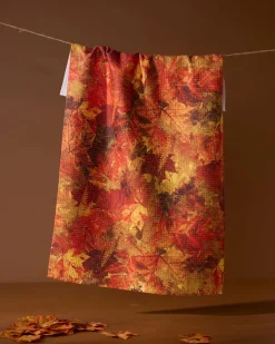 GEOMETRY Falling Foliage Tea Towel
