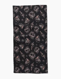 GEOMETRY Fiery Skulls Bar Towel