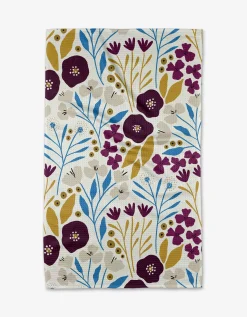 GEOMETRY Fiona Dark Maroon Tea Towel