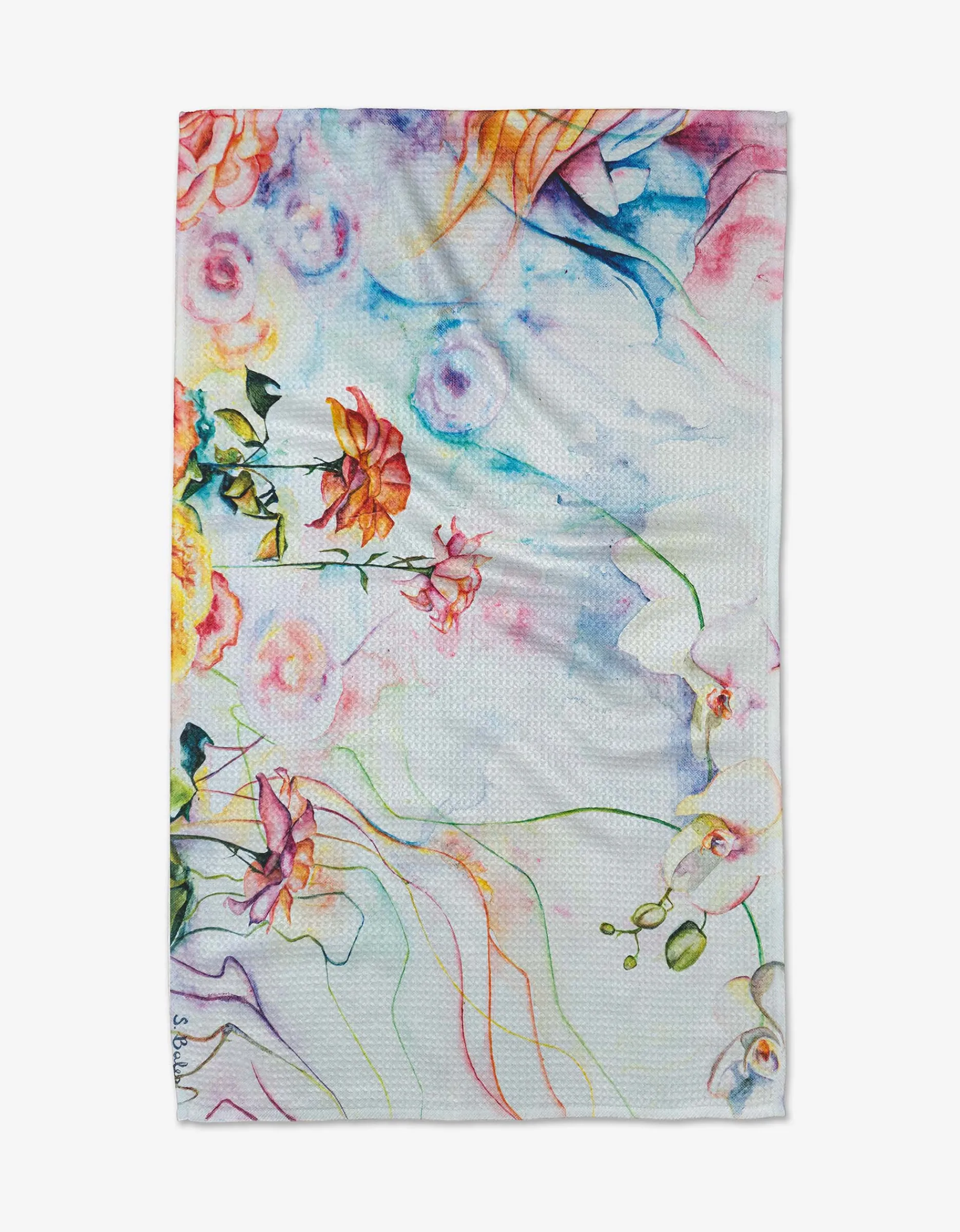 GEOMETRY Floral Landscape Tea Towel