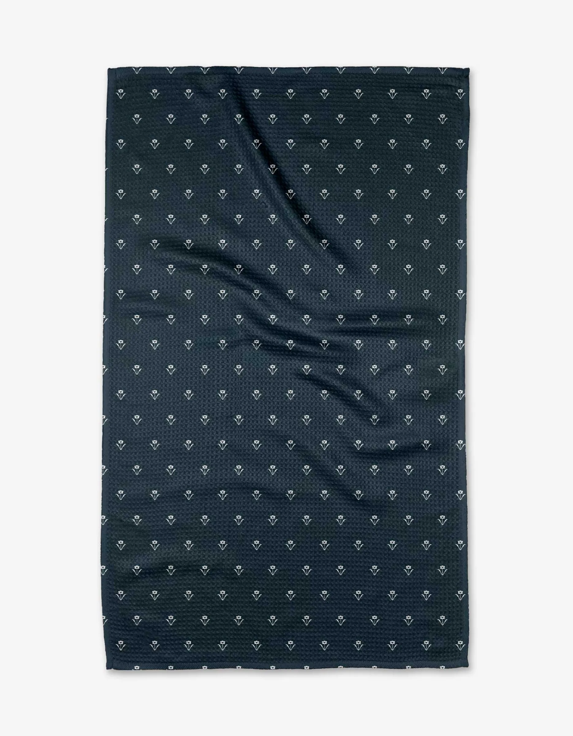 GEOMETRY Flowerfield Navy Tea Towel