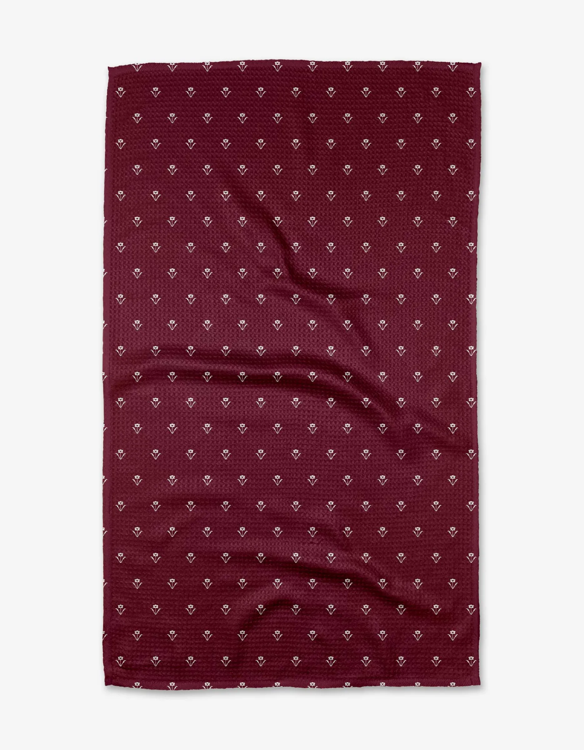 GEOMETRY Flowerfield Wine Tea Towel