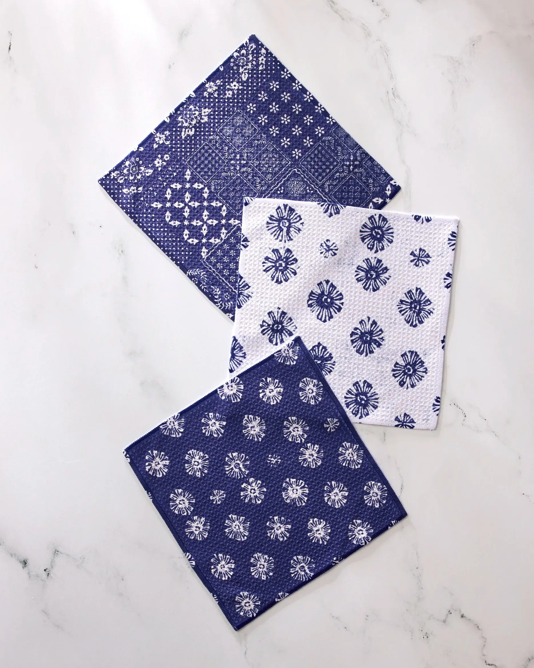 GEOMETRY Flowing Ocean Dishcloth Set