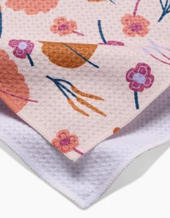 GEOMETRY Forest Leaves Tea Towel