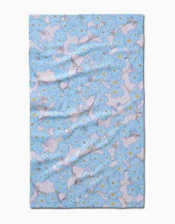 GEOMETRY Forget Me Not Floral Tea Towel