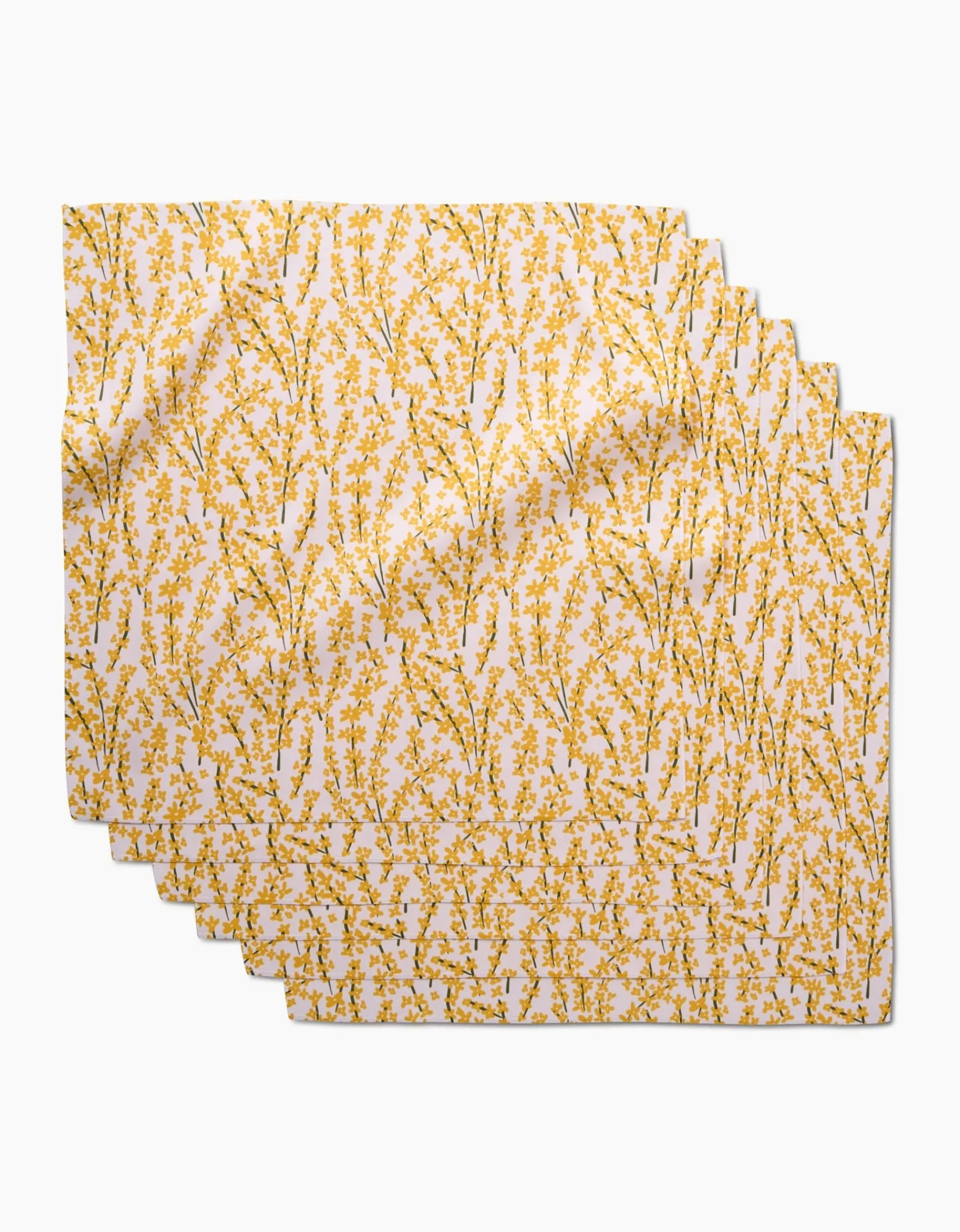 GEOMETRY Forsythia Floral Dinner Napkin Set