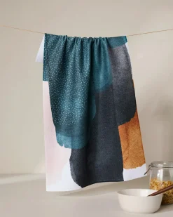 GEOMETRY Founded Tea Towel