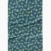 GEOMETRY Friendly Floral Blue Tea Towel
