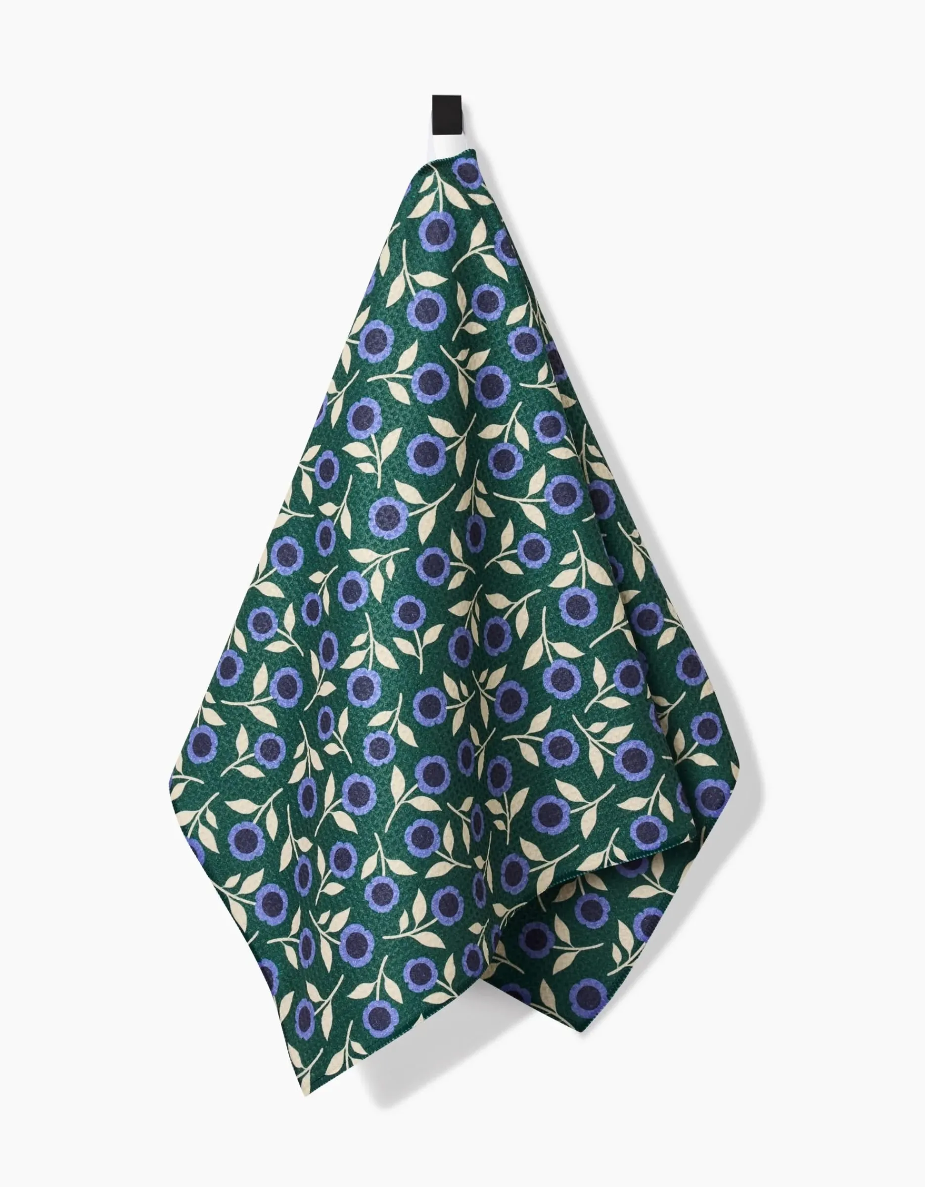 GEOMETRY Friendly Floral Blue Tea Towel