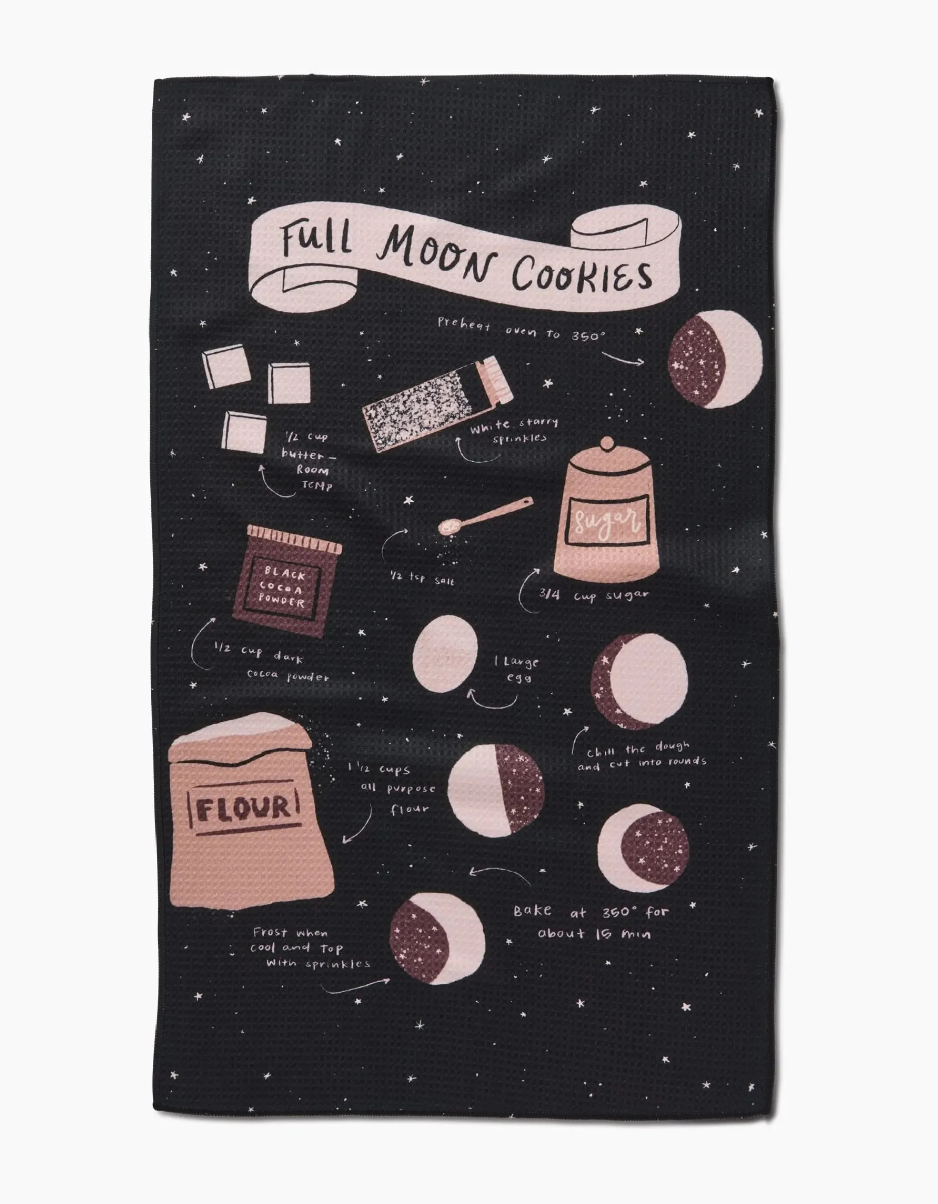 GEOMETRY Full Moon Cookies Tea Towel