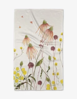 GEOMETRY Garden Flowers Tea Towel