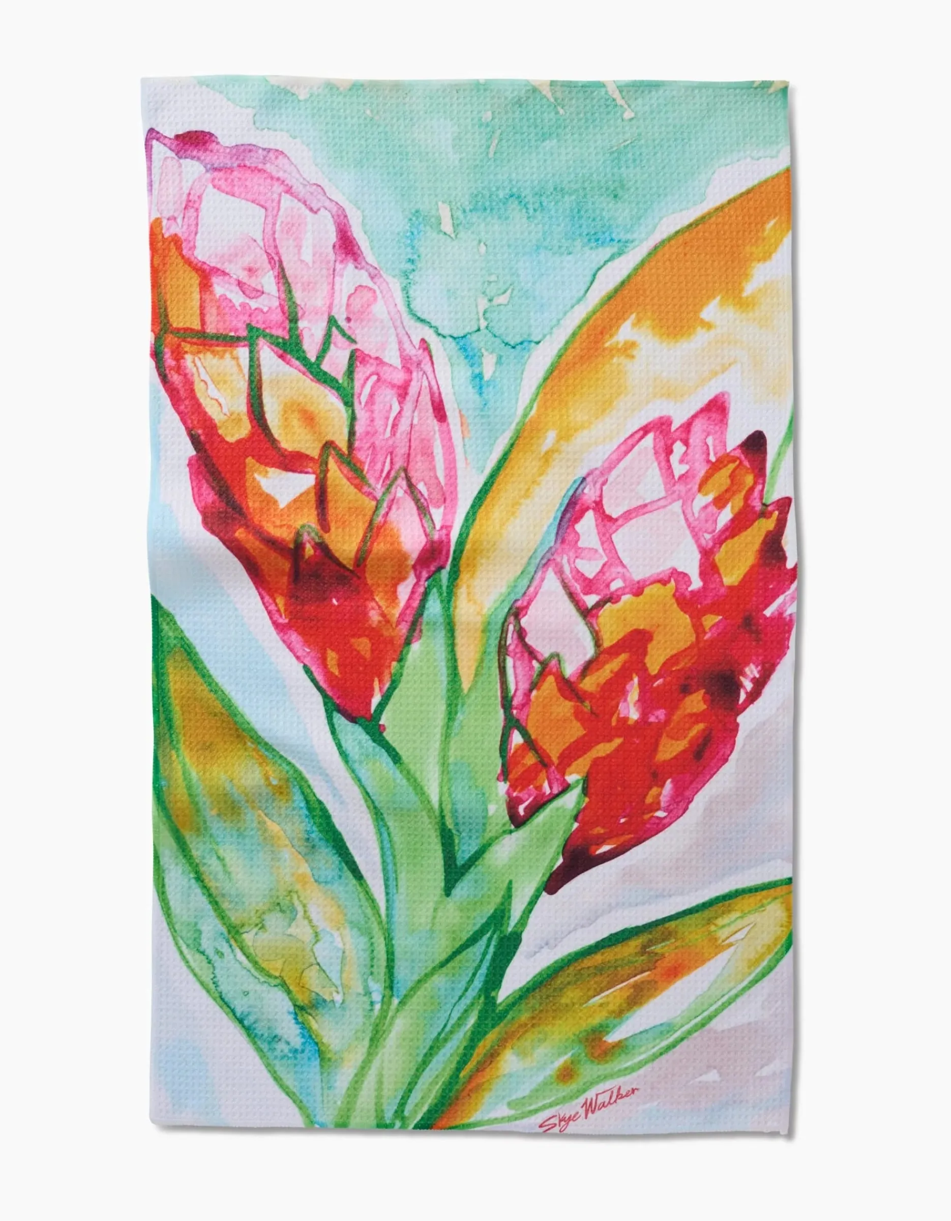 GEOMETRY Ginger Tea Towel