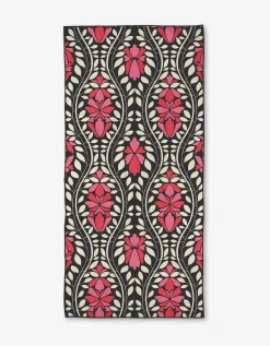 GEOMETRY Glowing Garden Path Beach Towel