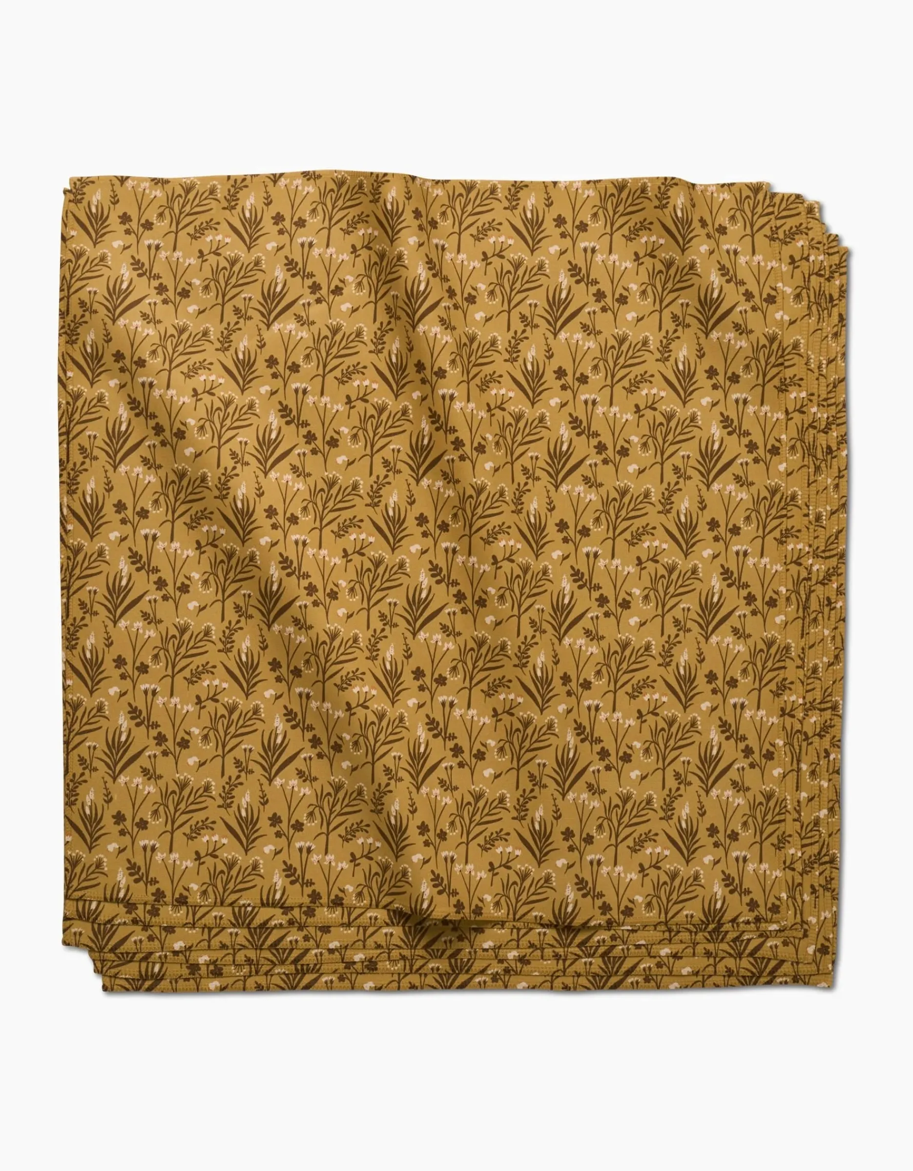 GEOMETRY Golden Fall Flowers Dinner Napkin Set